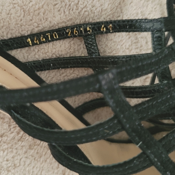 Gianvito Rossi Black Suede Caged Stiletto Heels Size 9.5/41 Like New Condition - Picture 15 of 16